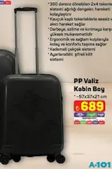 PP VALİZ KABİN BOY